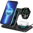 thumbnail image 1 of 3 in 1 Wireless Charger, Wireless Charger Compatible-Black, 1 of 5