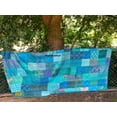 thumbnail image 6 of patch work hand Kantha quilted cotton And Silk fabric bedspread boho bohemian vintage kantha blanket gudari king/twin size bed cover, 6 of 10