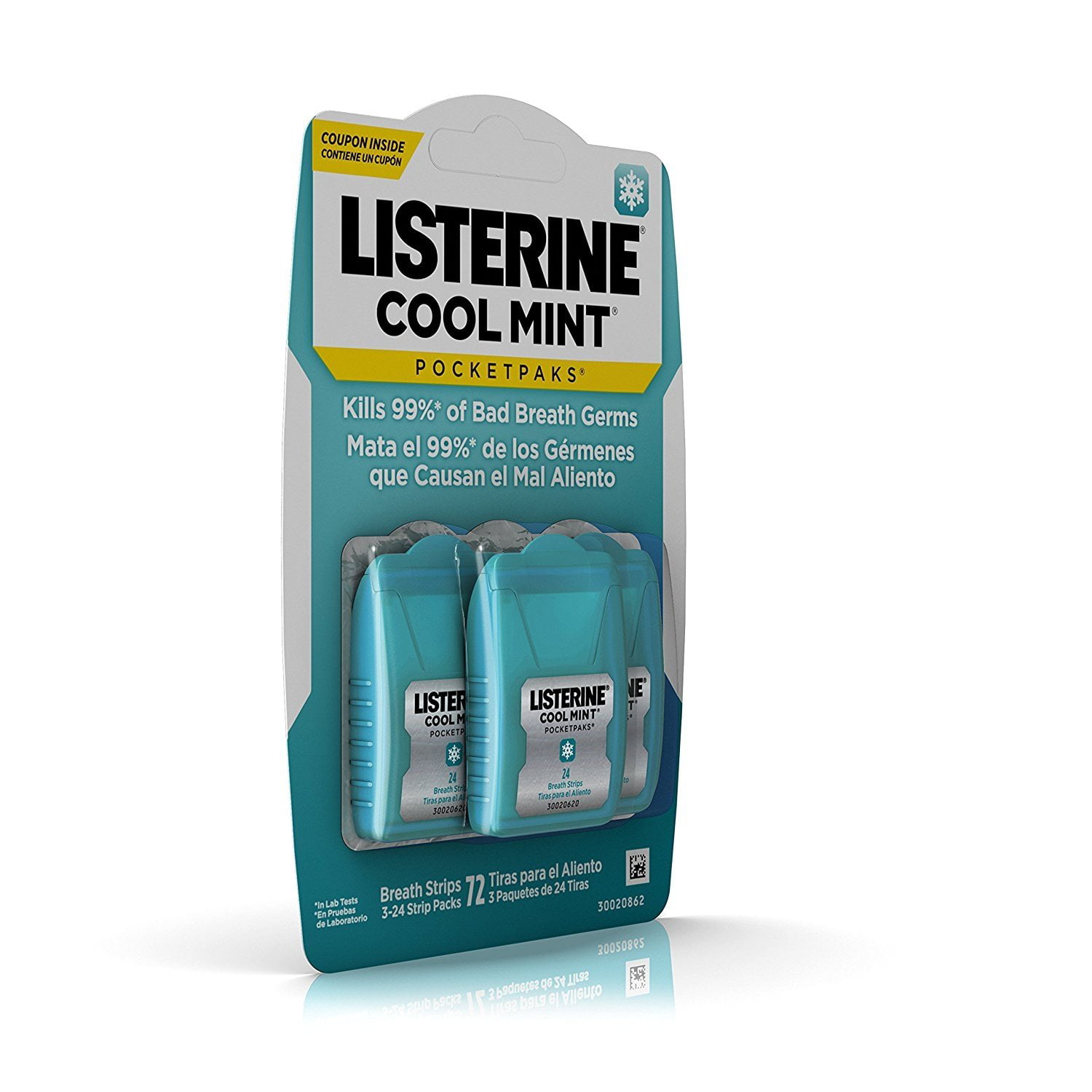 Listerine Cool Mint Pocket Paks Fresh Breath Strips 72 3 Count Com