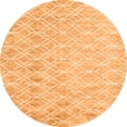 thumbnail image 1 of Ahgly Company Indoor Round Abstract Orange Contemporary Area Rugs, 3' Round, 1 of 1