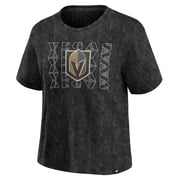 Women's Fanatics Black Vegas Golden Knights Faded Wash T-Shirt