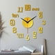 thumbnail image 3 of Reloj de pared DIY Mudo con espejo adhesivo, decoración para el hogar y la oficina, sin marco, 50x50cm, dorado, 3 of 5