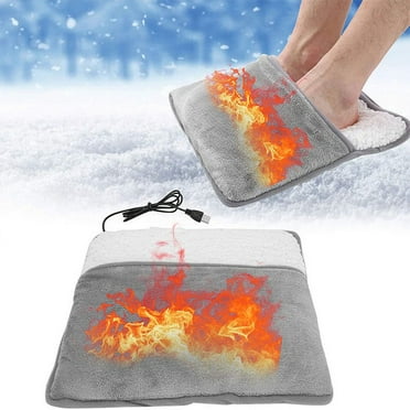 YYNS USB Heated Foot Pad - Electric Heated Foot Warmer, Electric Foot Warmer Humanised Feet Heating Pad USB Washable Portable Foot Heater for Home Travel Office Car Outdoor Activities