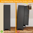 thumbnail image 5 of 71" H Metal Armoire Wardrobe Closet, Adjustable Shelve, Clothes Metal Wardrobe Cabinet for Bedroom (1 Drawer, Black), 5 of 7