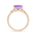 thumbnail image 2 of ANGARA Natural 3.1 Ct. Amethyst Solitaire Engagement Ring in 14K Rose Gold for Women (Ring Size: 8.5), 2 of 8