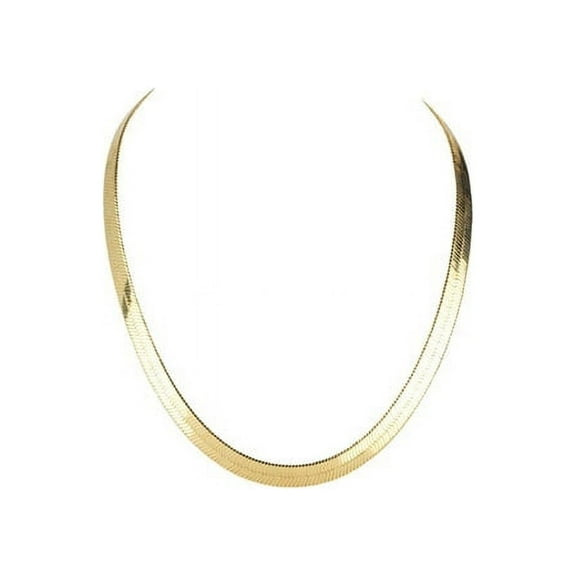 14K Gold Filled Solid Herringbone Flat Necklace 20"