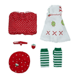 thumbnail image 6 of [Officially Licensed] Strawberry Shortcake Women's Dress Set with Beret and Apron, M, 6 of 9