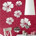 thumbnail image 2 of 5pcs 3D FlowerS Wall Sticker TV Sticker Acrylic Mirror Wall Background Home Decoration DIY Mirror Wall Stickers, 2 of 6