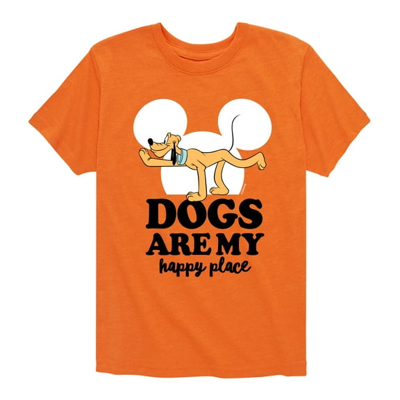 Mickey & Friends - Pluto Dogs Happy Place - Toddler And Youth Short Sleeve Graphic T-Shirt