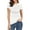 Short Sleeve-White, variant on MOYIKO Slim Fitted Long Sleeve Shirts for Women Crewneck Tees Tight Basic Tops