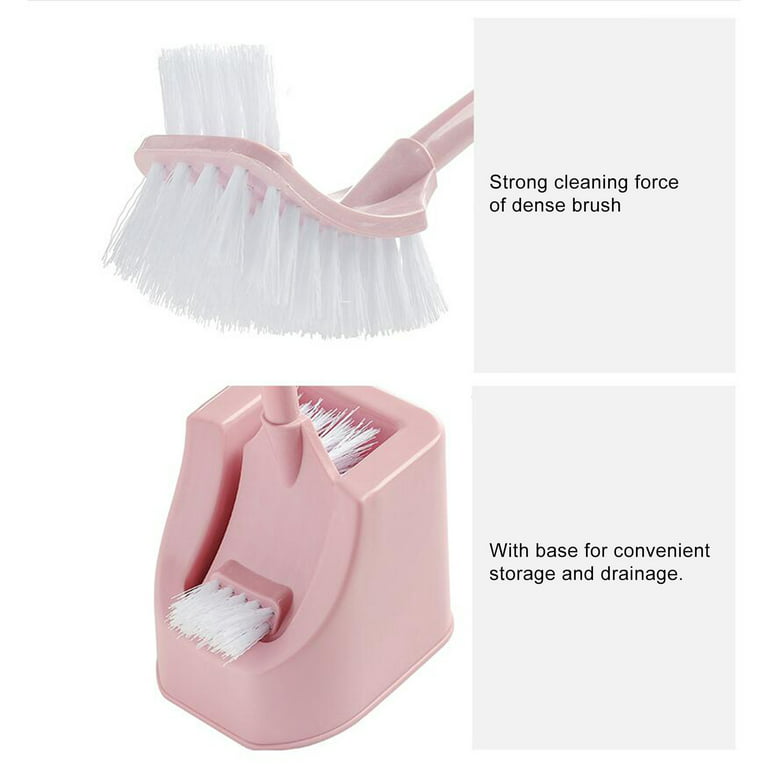 Cheer.US Slim Compact Bathroom Toilet Bowl Brush, Toilet Brush and  Holder,Toilet Bowl Cleaning System with Scrubbing Wand, Under Rim Lip Brush  and Storage Caddy for Bathroom 