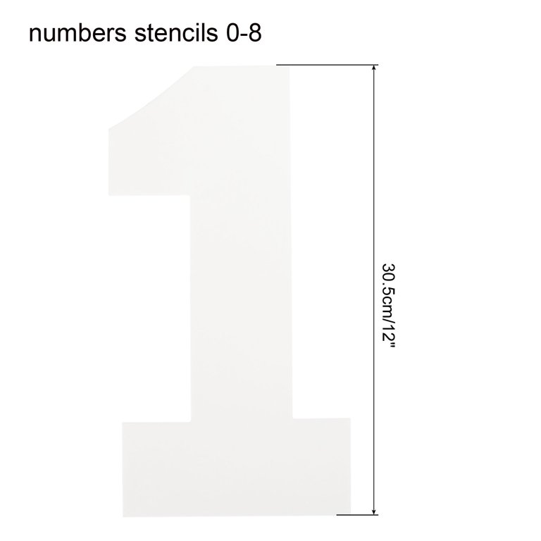 12 Inch Large Number Stencils Kit 0-9 – Reusable Plastic Address Stencils For Mailbox, Door