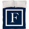 IDG Classic Block Monogram Duvet Cover, Blue