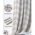 thumbnail image 3 of Cream Moire Blackout Curtains for Bedroom Living Room Darkening Curtains 84 Inch Length 2 Panels Set Water Ripple Stripe Farmhouse Window Curtain Insulated Window Treatment Grommet Drapes 42"x84", 3 of 9