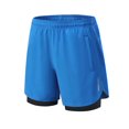 thumbnail image 2 of Hatoys Men's 2 in 1 Athletic Board Shorts with Compression Liner & Zipper Pockets, Quick Dry Running Workout Short Pants 5" Inseam, 2 of 7