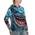 thumbnail image 6 of Kdxio Cartoon Cute Shark Print Womens Oversized Hoodies Sweatshirts Hooded Pullover Tops Sweaters Casual-Large, 6 of 7