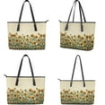 thumbnail image 3 of ZUXONGSY Sunflower Print PU Leather Hobo Shoulder Bag for Women Lightweight Purse and Wallet Set with Zipper for Shopping Work, 3 of 4