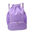 thumbnail image 4 of Mochila con cordón para hombre y mujer, gran capacidad, impermeable, bolsa de natación para playa Púrpura, 4 of 8