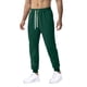 thumbnail image 2 of Pantalones largos para hombre, lisos, informales, con cintura elástica y bolsillos, deportivos, 2 of 5