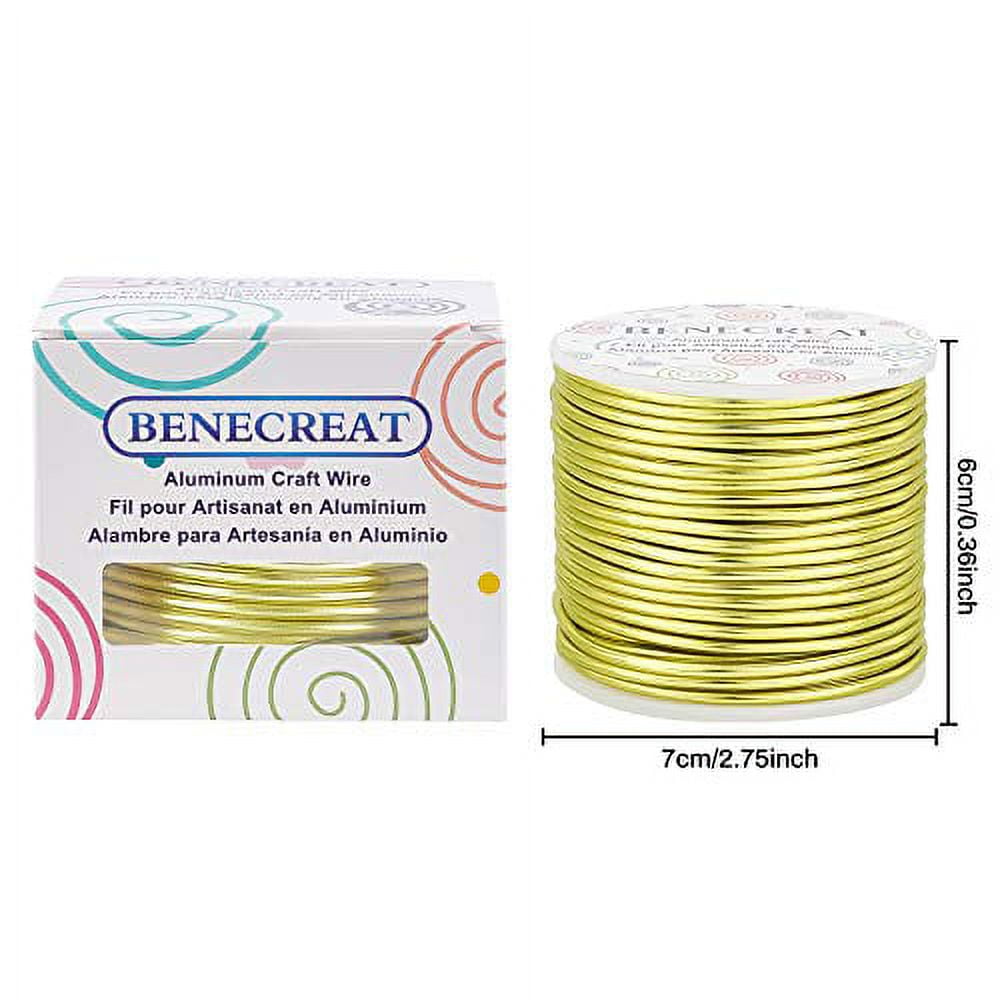 BENECREAT 82 Feet 9 Gauge Jewelry Craft Wire Aluminum Wire Bendable Metal  Sculpting Wire for Bonsai Trees, Floral, Arts Crafts Making, Champagne  Yellow 
