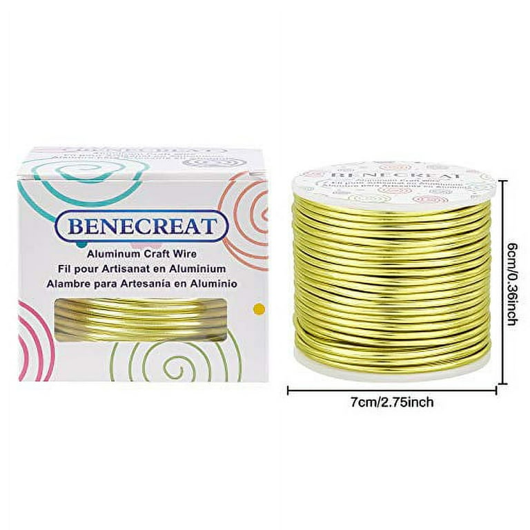 10 Gauge 80FT Tarnish Resistant Jewelry Craft Wire Bendable Aluminum  Sculpting Metal Wire for Jewelry Craft Beading Work YellowGreen 