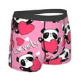 thumbnail image 3 of Disketp Panda Heart Valentine Pink Men'S Boxer Briefs,Soft And Breathable Cotton Underwear With Comfortflex Waistband, 3 of 9