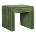 thumbnail image 2 of HomePop Modern Channel Ottoman, Green Velvet, 2 of 10