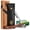 Missanda Hardwood, variant on The Cambridge Cutthroat® Cut Throat Razor Kit with Blades & Travel Pouch - Black & Gold Stainless Steel Professional Barber Shaver Men - Straight Edge Moustache & Beard Shaper