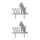 thumbnail image 4 of Billuyoard &amp; Cake Flags Love Heart Bride &amp; Groom Cake Topper Acrílico Cupcake Topper Boda Fiesta Pastel Decoración Compromiso Type1 NO1, 4 of 5