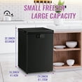 thumbnail image 6 of TACOOL Chest Freezer 4.5 Cu.ft Large Capacity Electronic Temperature Control Digital Display with 2 Removable Basket Small Mini Deep Freezer Top Open Door Black, 6 of 8