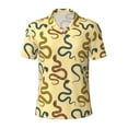 thumbnail image 2 of Daiia Various Snake Pattern Men’s Polo Shirts,Solid Deck Shirt,Classic Fit, Breathable Cotton Polo for Casual and Sport Wear-Large, 2 of 7