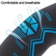 thumbnail image 5 of Hukapapa Codera Manga de Soporte de Compresión - Hombres Mujeres Soporte de Brazo Manga Elástica Azul, 5 of 6