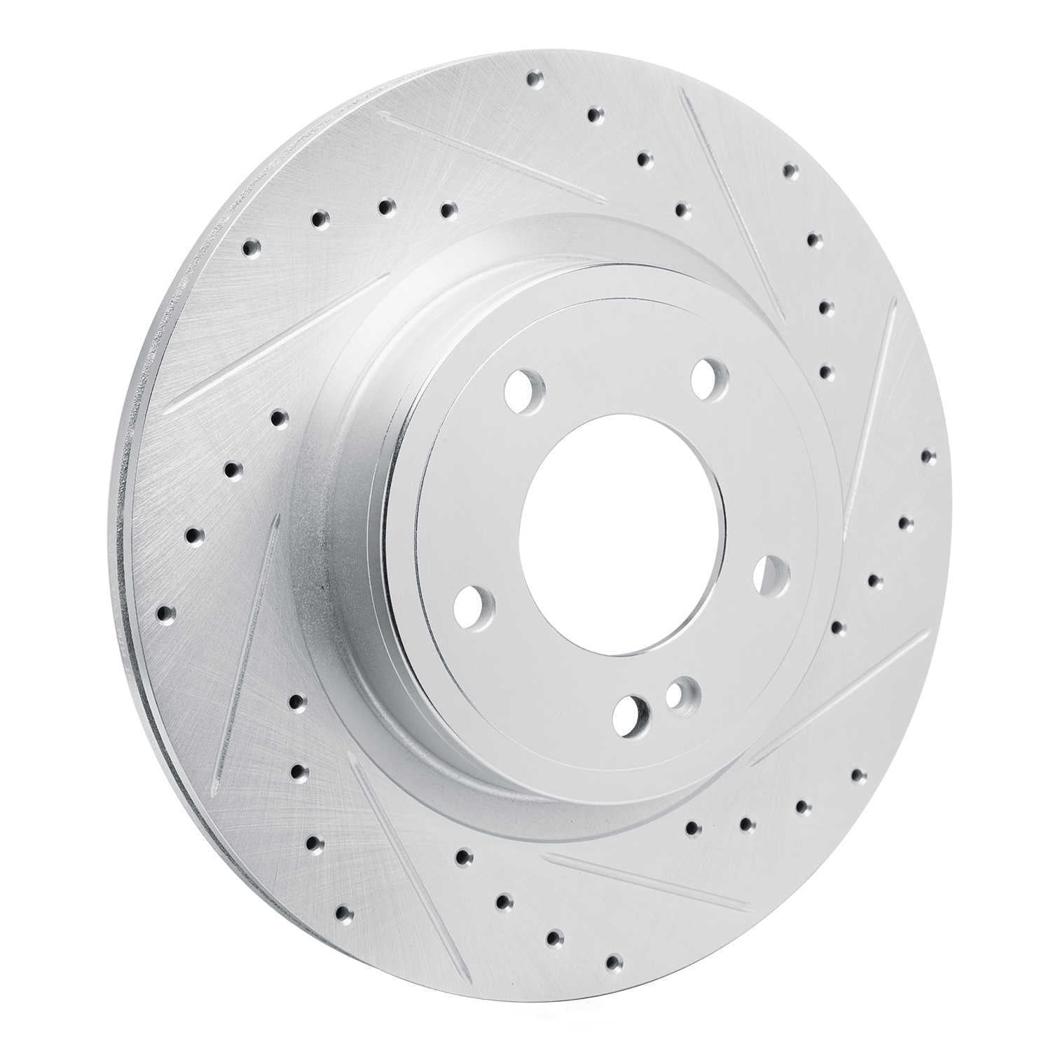 Dynamic Friction Company 631-63177R DFC Brake Rotor - Drilled And Slotted - Silver