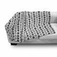 thumbnail image 2 of Flower Soft Flannel Fleece Throw Blanket, Pattern of Dark Flowers Illustration Simplistic Repetitive Print, Cozy Plush for Indoor and Outdoor Use, 50" x 60", Dimgray and Charcoal Grey, by Ambesonne, 2 of 5