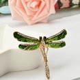 thumbnail image 3 of Pin de broche de cristal perfecl con diseño de libélula, 3 of 8