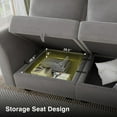 thumbnail image 5 of HONBAY Velvet Armless Chair Middle Module for Moduler Sofa, Dull Grey, 5 of 6