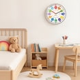 thumbnail image 7 of TIMESS 12" Kids Educational Wall Clock, Silent Analog Learning Clock, Silver, 7 of 7