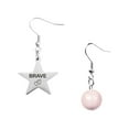 thumbnail image 4 of Brave Mis-matched Earrings Made With Austrian Crystal Pearls, 4 of 8