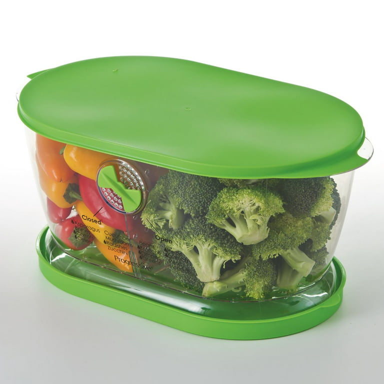 Progressive Prepworks Lettuce Keeper Food Storage , 4.7 Qt, Green Lid 