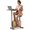 Rose Gold, variant on HARISON Exercise Bike with Desktop, Stationary Bike for Home Office Active Sitting, Adjustable Magnetic Exercise Bike with 8-Level Resistance, Wood Grain