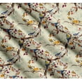 thumbnail image 3 of Soimoi Yellow Cotton Poplin Fabric Tree & American Robin Watercolor Print Fabric by The Yard 42 Inch Wide, 3 of 7