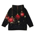 thumbnail image 4 of Favoffer Boys Girls Hooded Sweatshirt Long-Sleeve Zip-Up Pocket Casual Jacket Winter Lightweight Christmas Print Coat Toddler 4-12Y, 4 of 6