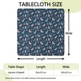 thumbnail image 2 of Dark Blue Cartoon Horse Rainbow Pattern Square Fitted Tablecloth with Elastic Edge,Square Table Cover,Washable Elastic Table Cover for Home Kitchen Party Decor 36"x36", 2 of 6