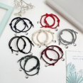 thumbnail image 2 of 2pcs Magnetic Bracelet Adjustable Couple Gift Alloy Couple Rope Braided Bracelet For CoupleWine Red, 2 of 5