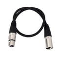 thumbnail image 1 of Cable de audio para micrófono blindado XLR macho a conector de micrófono de 3 pines, 0,5 m, 1 of 5