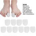thumbnail image 5 of 10 Pairs SEBS Big Toe Protector Breathable Blister Pain Relief Reusable Toe Cover SeparaterWhite, 5 of 5