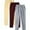 Beige, variant on 3 Pack Sweatpants For Men's Solid Color Casual Sports Drawstring Straight Leg Pants Beige