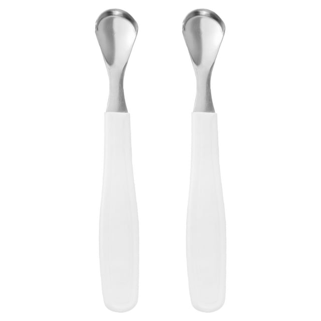 2 piezas / 1 juego de limpiador de revestimiento de lengua raspador de lengua limpiador de lengua portátil desodorante cepillo de limpieza de lengua para uso doméstico (blanco)
