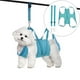 thumbnail image 1 of Hamaca para perros y gatos, soporte para ayudante, hamaca duradera para el cuidado de mascotas, arnés, bolsa de sujeción para aseo, baño y lavado Azul L, 1 of 8