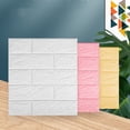 thumbnail image 3 of 15Pcs Self-Adhesive 3D Brick Sticker DIY Waterproof Foam Wallpaper Room Kitchen Roof Ceiling Background Wall Decals-A, 3 of 7